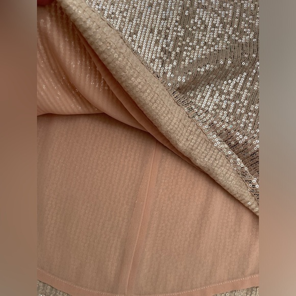 J Crew - Women’s Size 8 Sequin Cap Sleeve Pink Blush Blouse - Picture 3 of 15